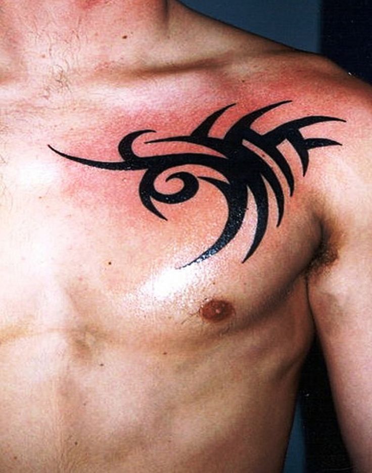 tribal chest tattoos for men 0021