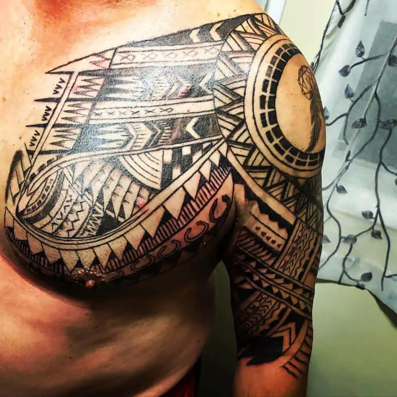 tribal chest tattoos for men 0032