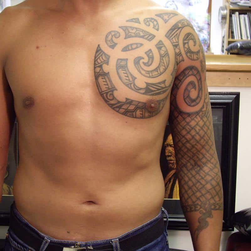 tribal chest tattoos for men 0037