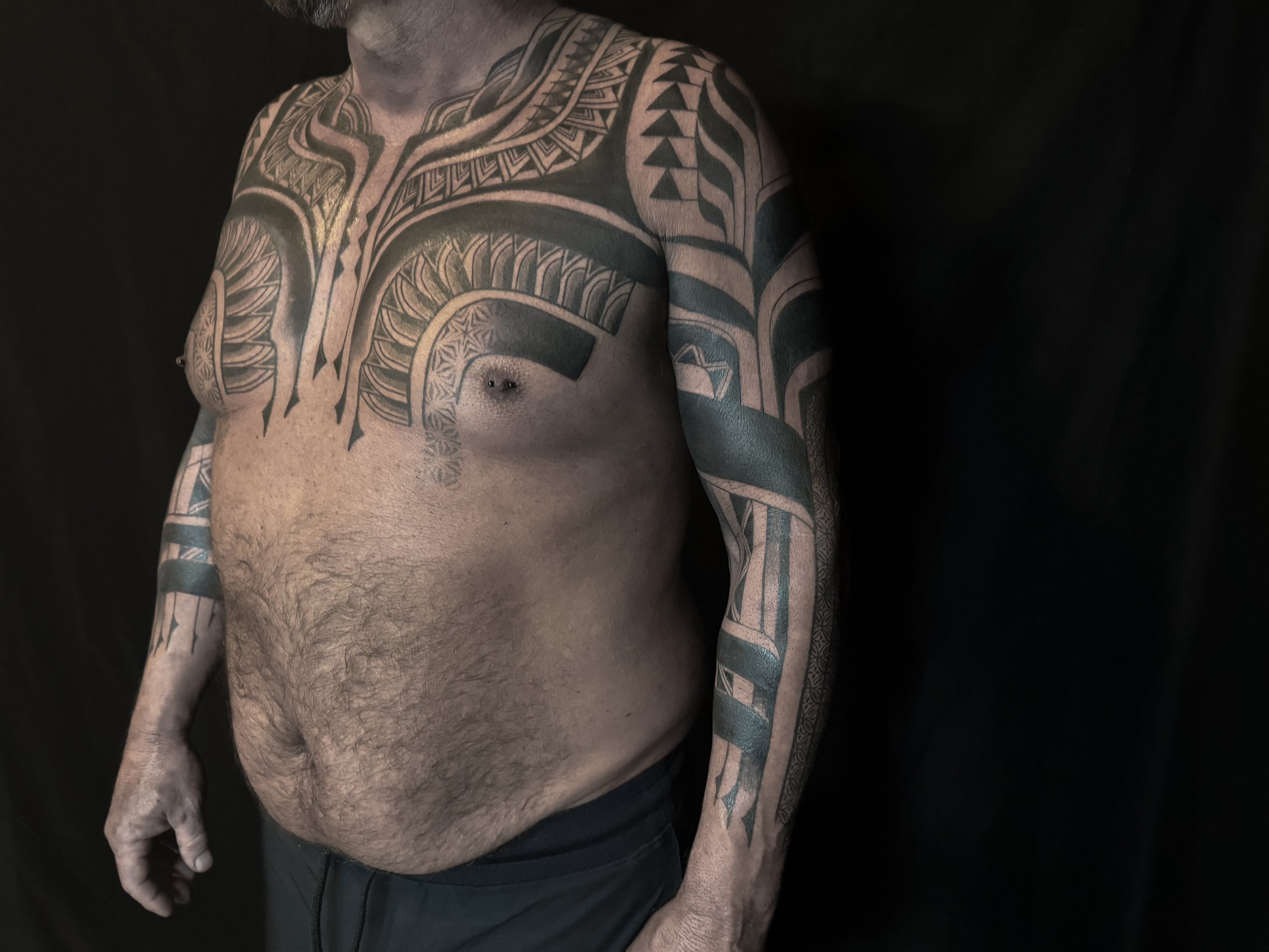 tribal chest tattoos for men 0046