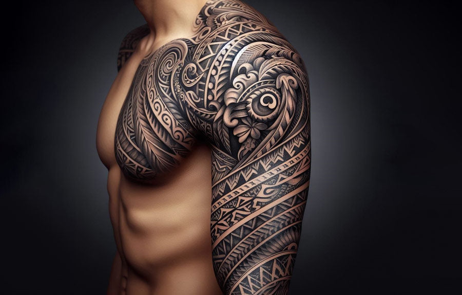 tribal chest tattoos for men 0073