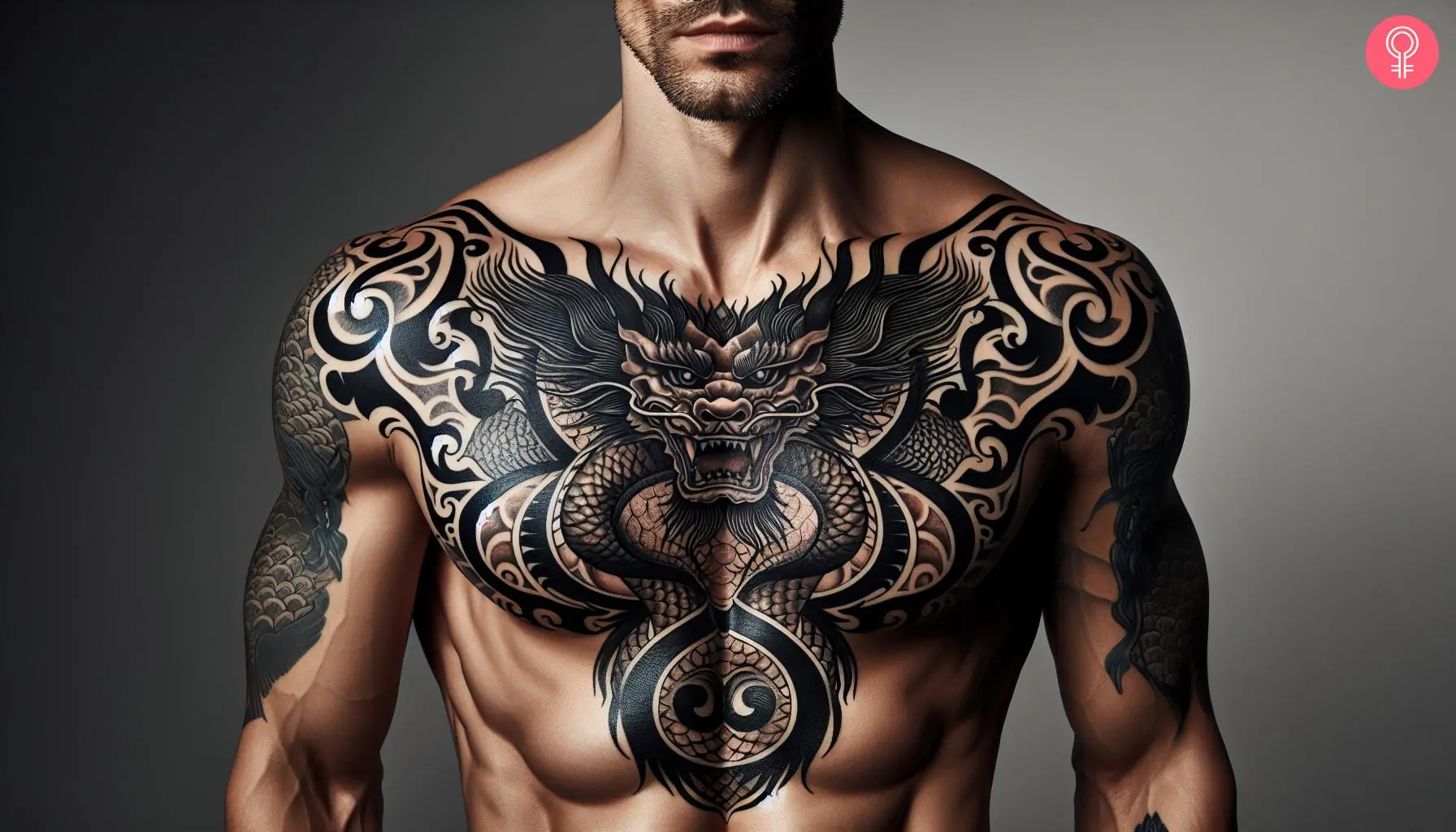 tribal chest tattoos for men 0091