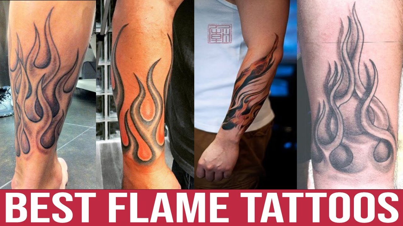 tribal fire tattoos for men