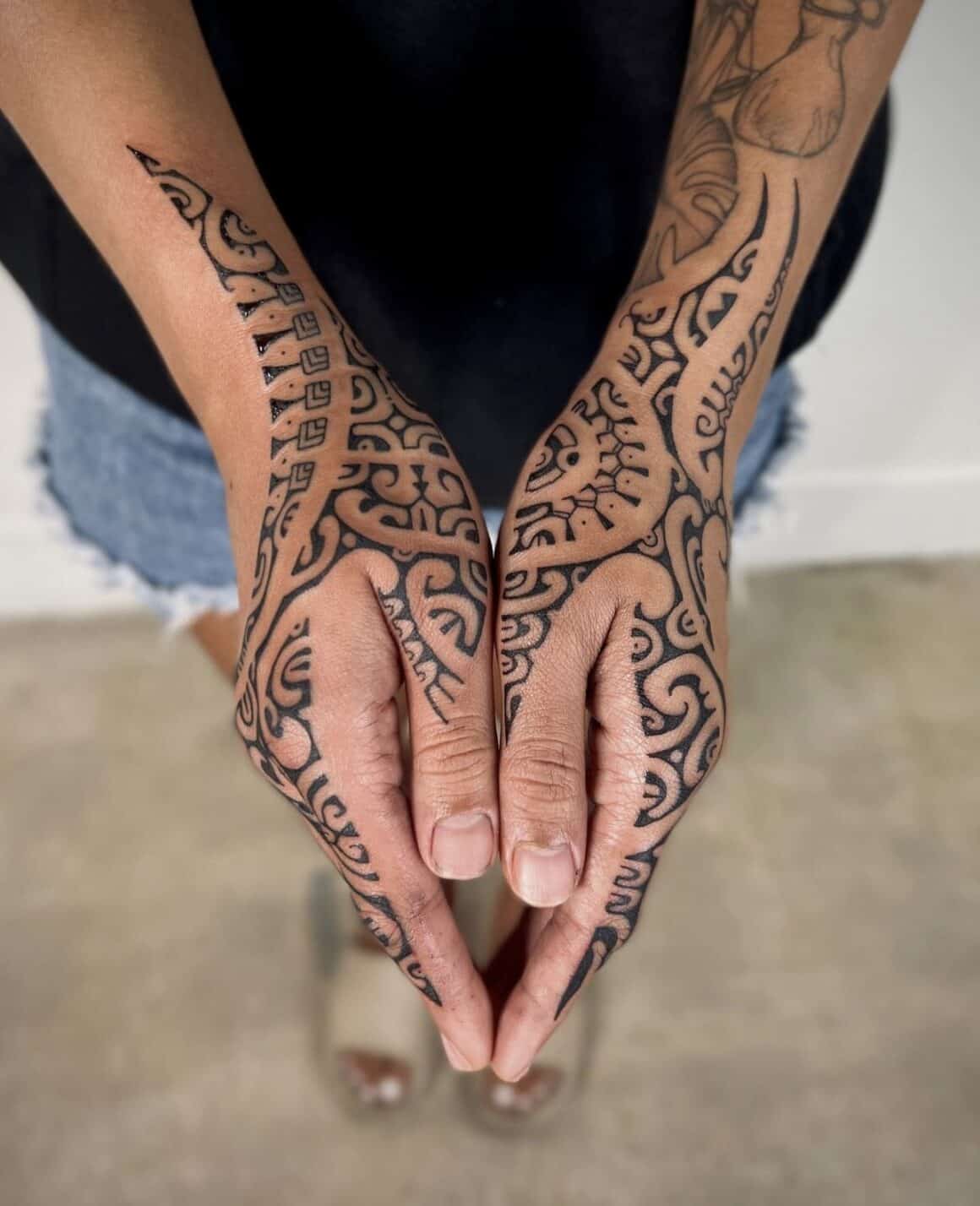 tribal hand tattoo designs for men