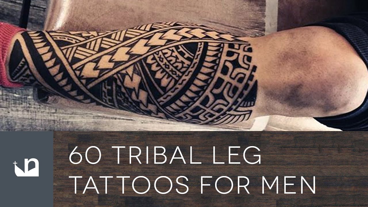 tribal leg tattoos for men designs