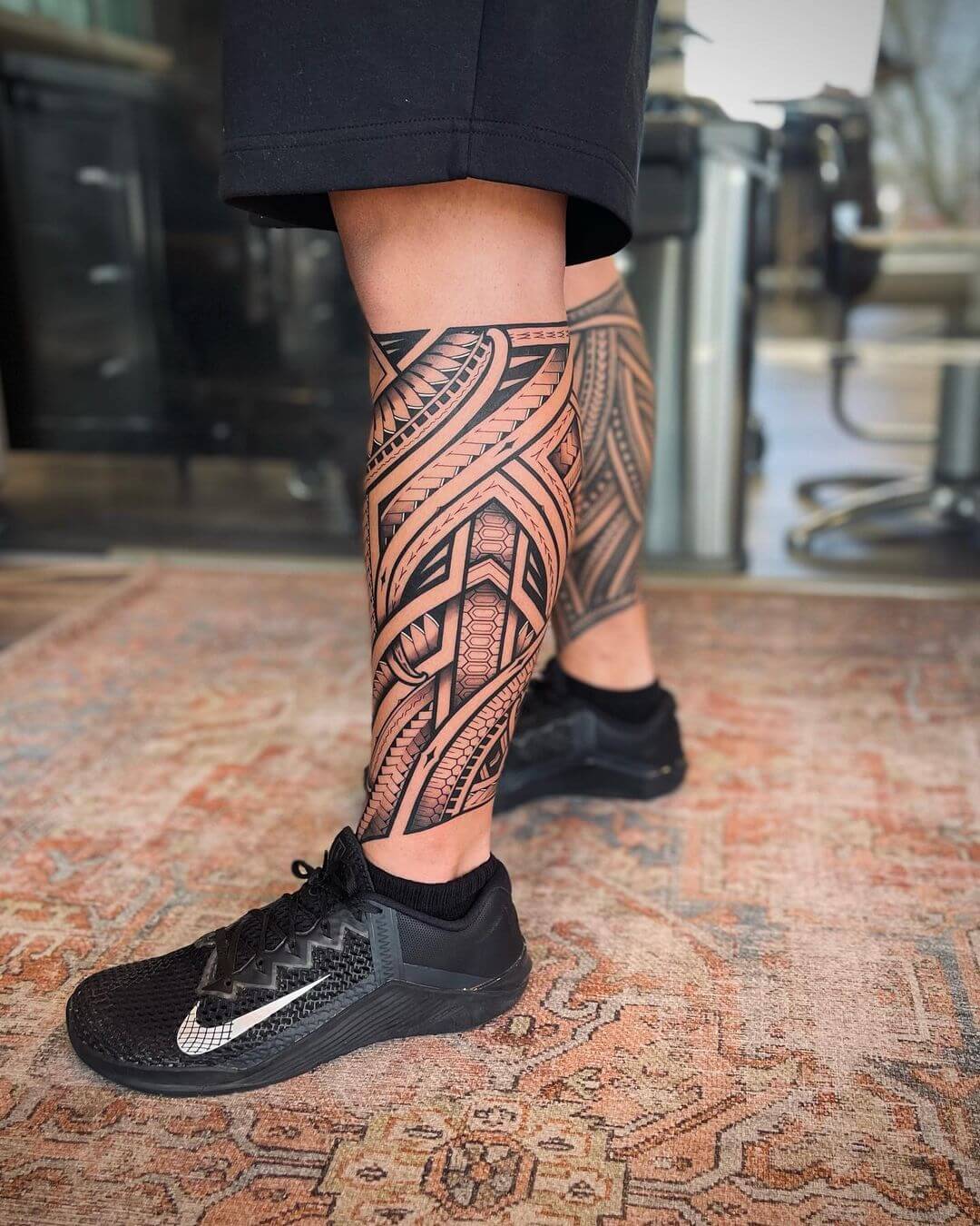 tribal leg tattoos for men 0012