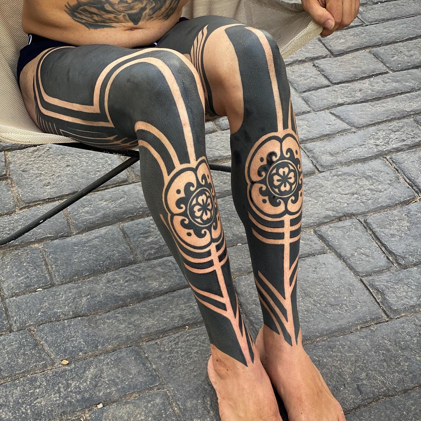 tribal leg tattoos for men 0020