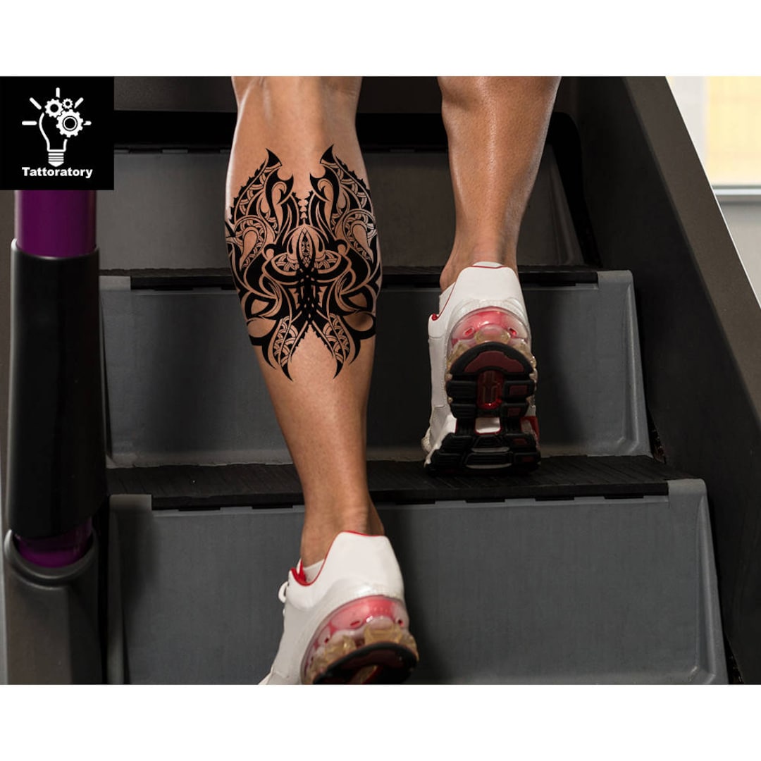 tribal leg tattoos for men 0024