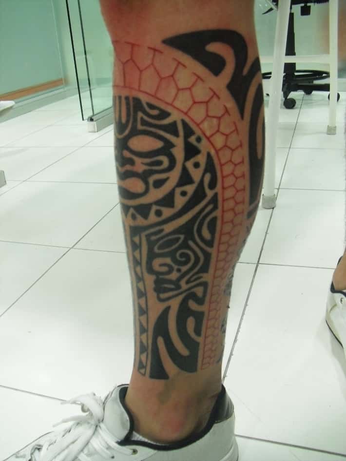 tribal leg tattoos for men 0025