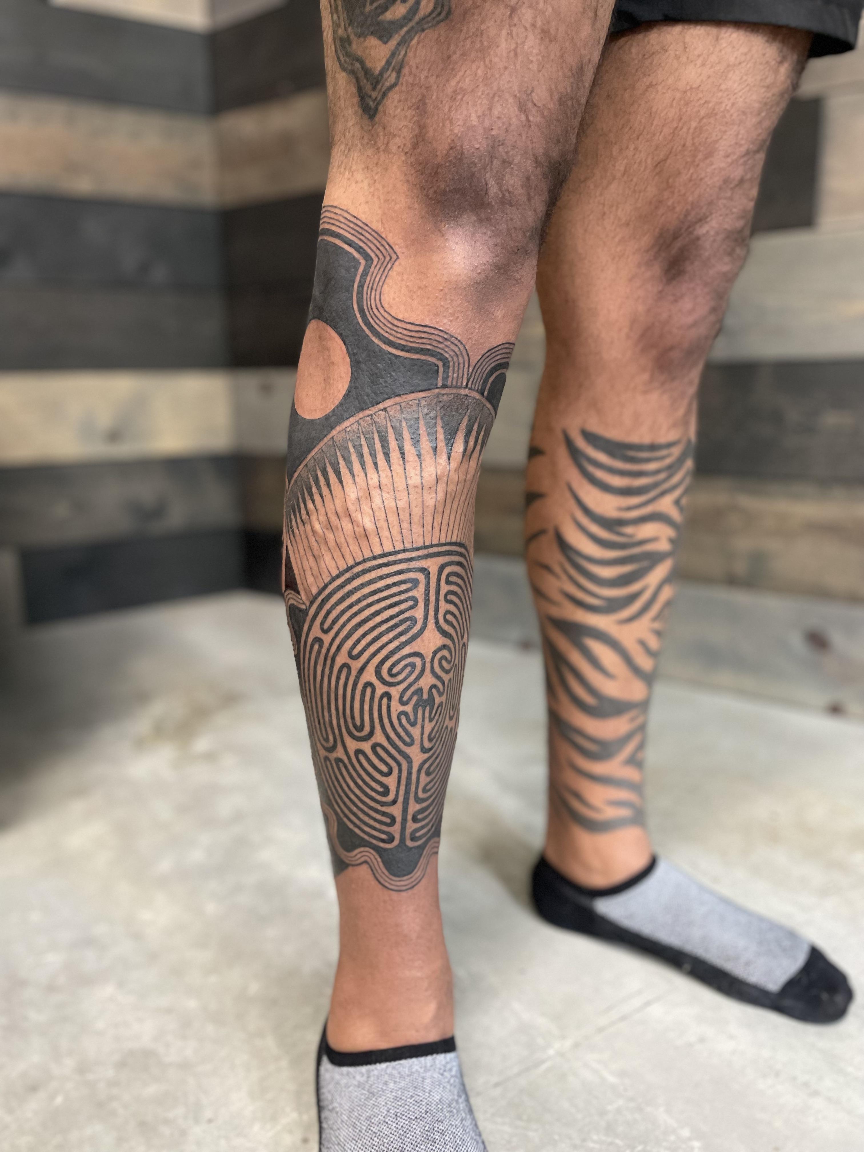 tribal leg tattoos for men 0031