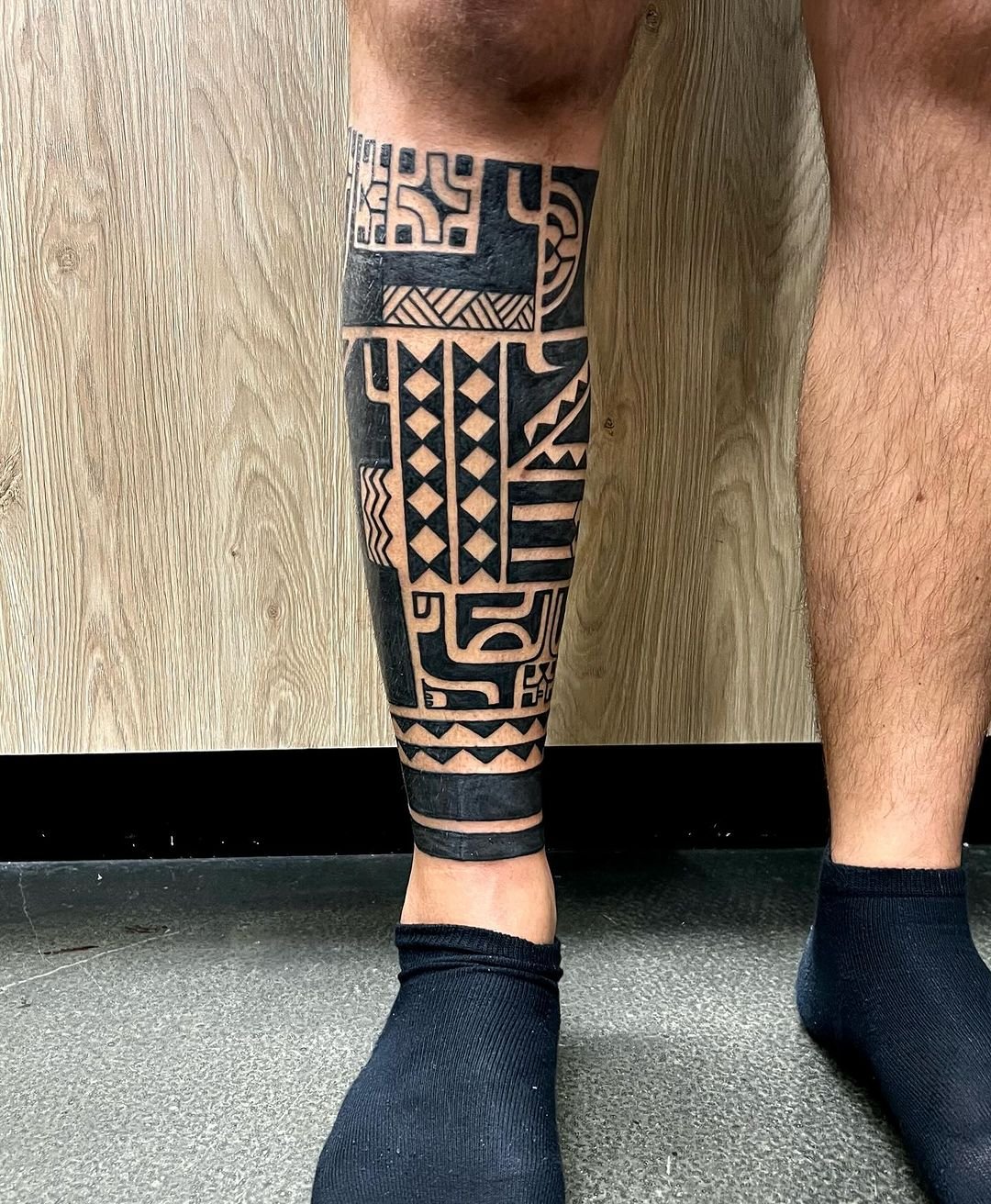 tribal leg tattoos for men 0033