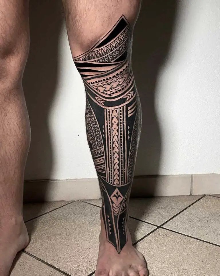 tribal leg tattoos for men 0040