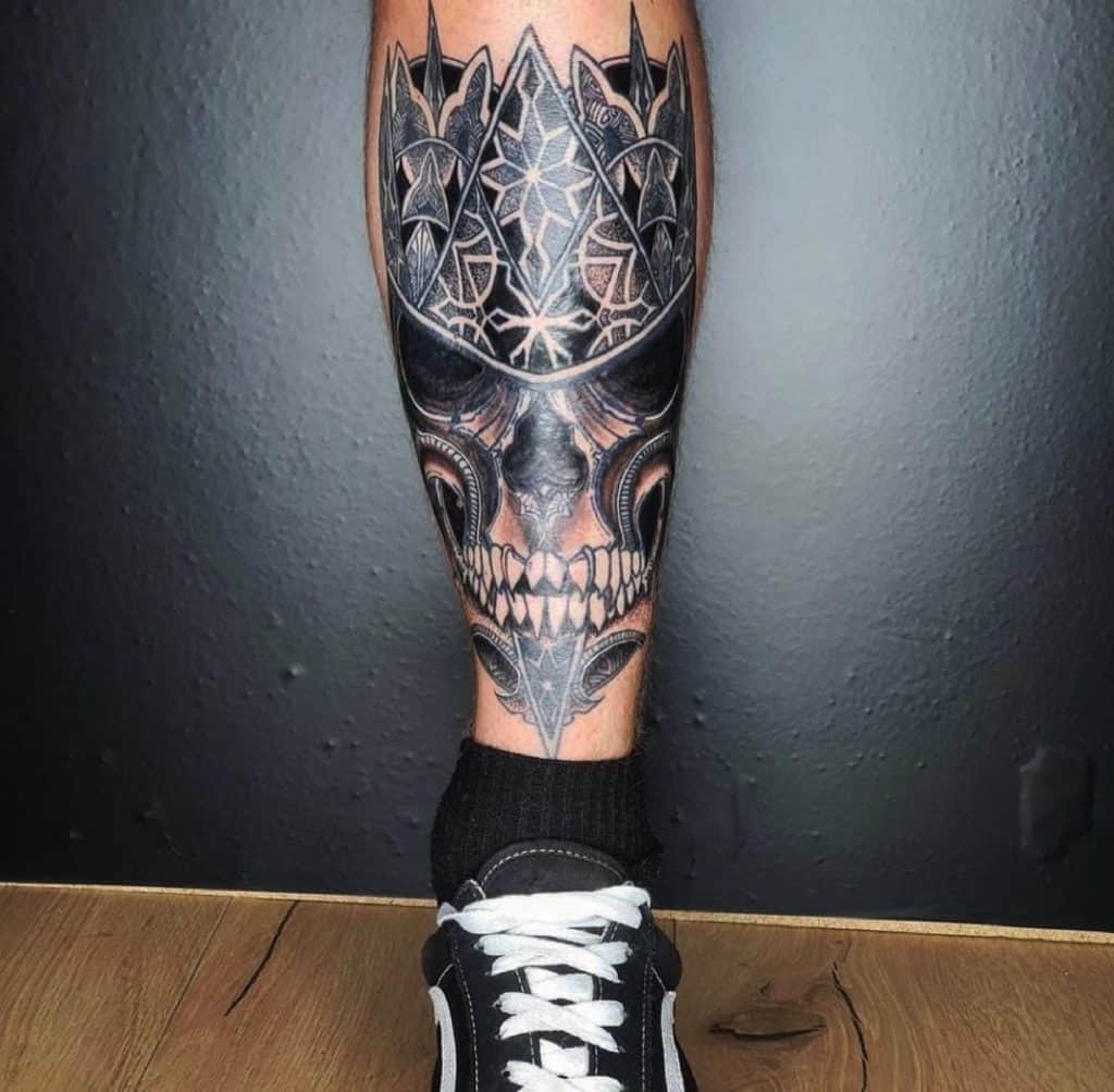 tribal leg tattoos for men 0043