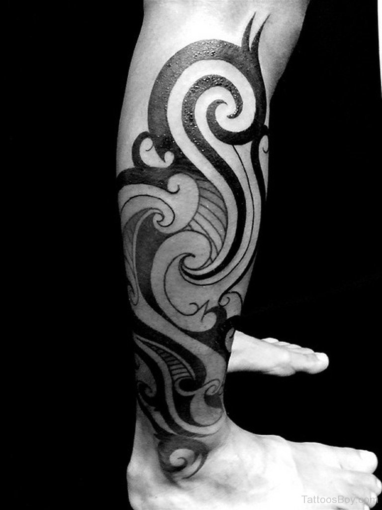 tribal leg tattoos for men 0053