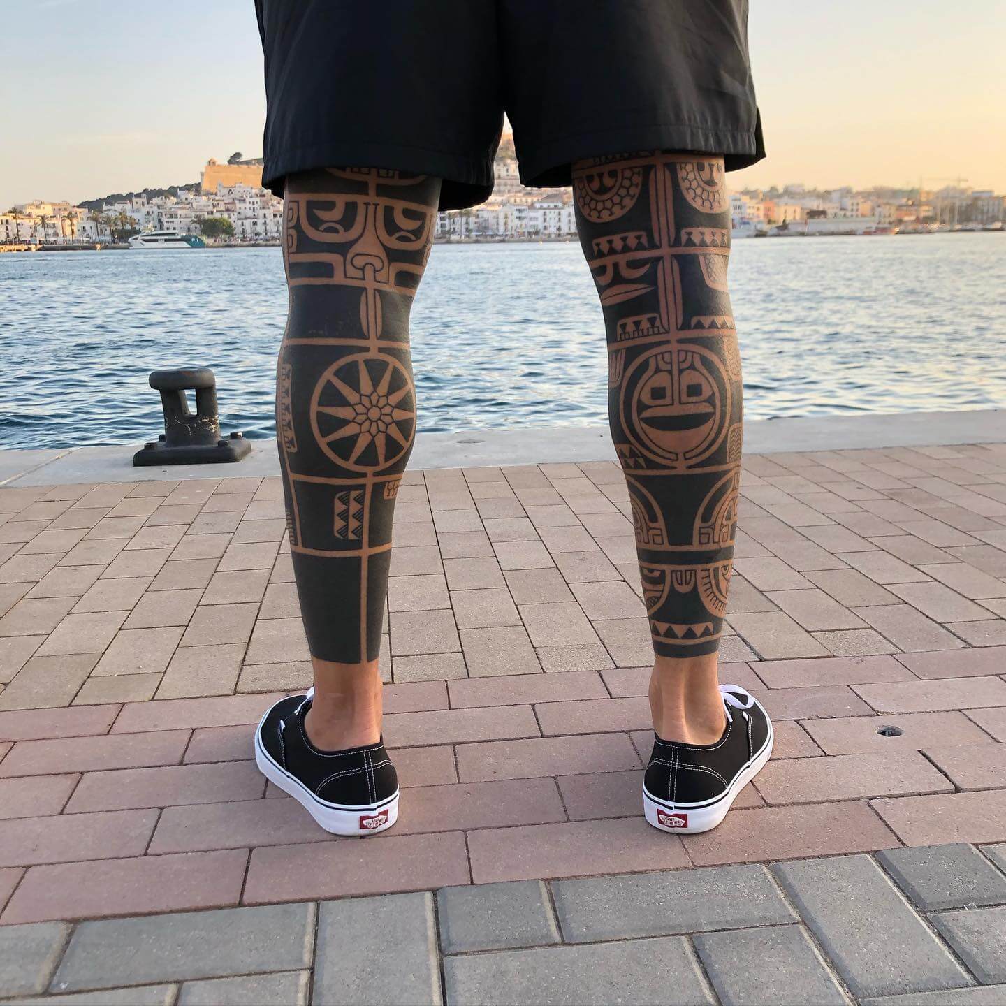 tribal leg tattoos for men 0054