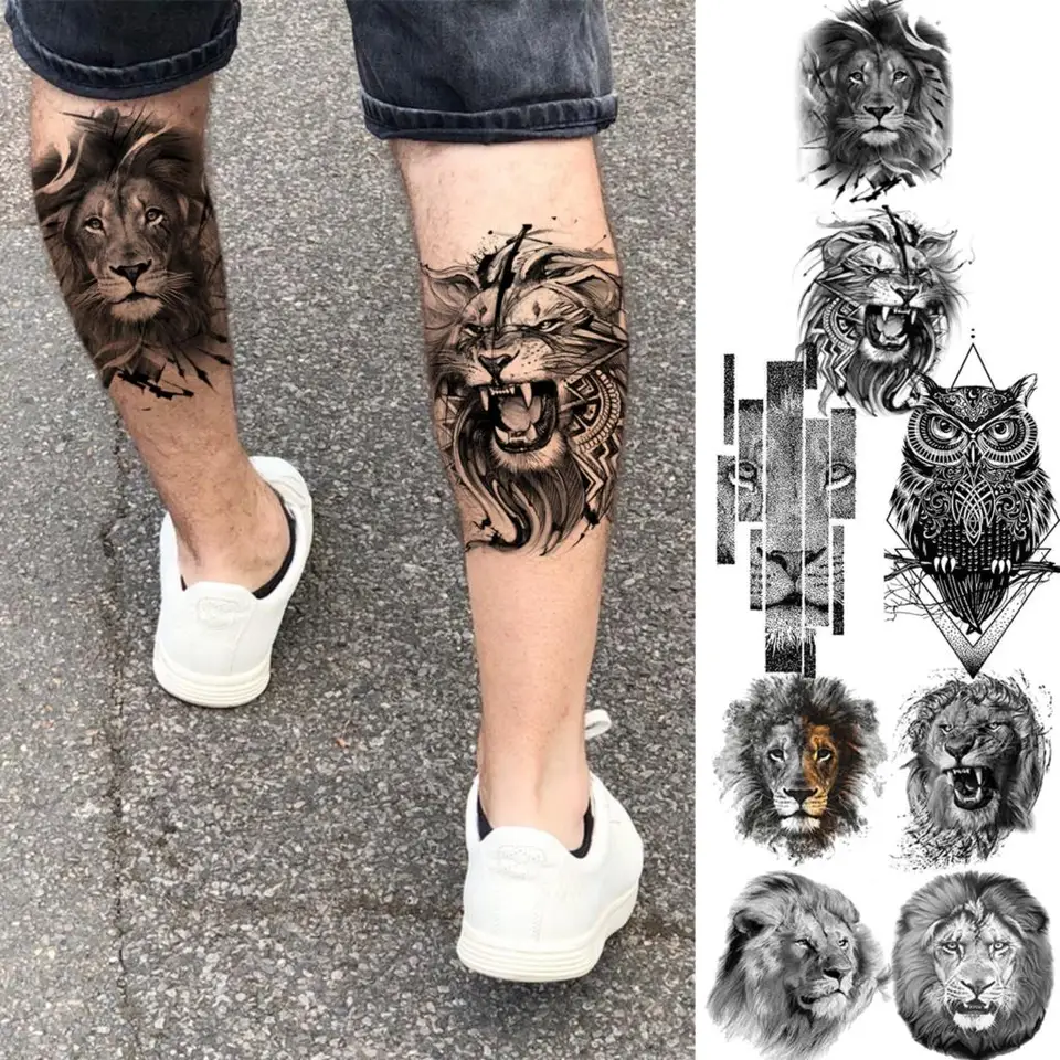 tribal leg tattoos for men 0056