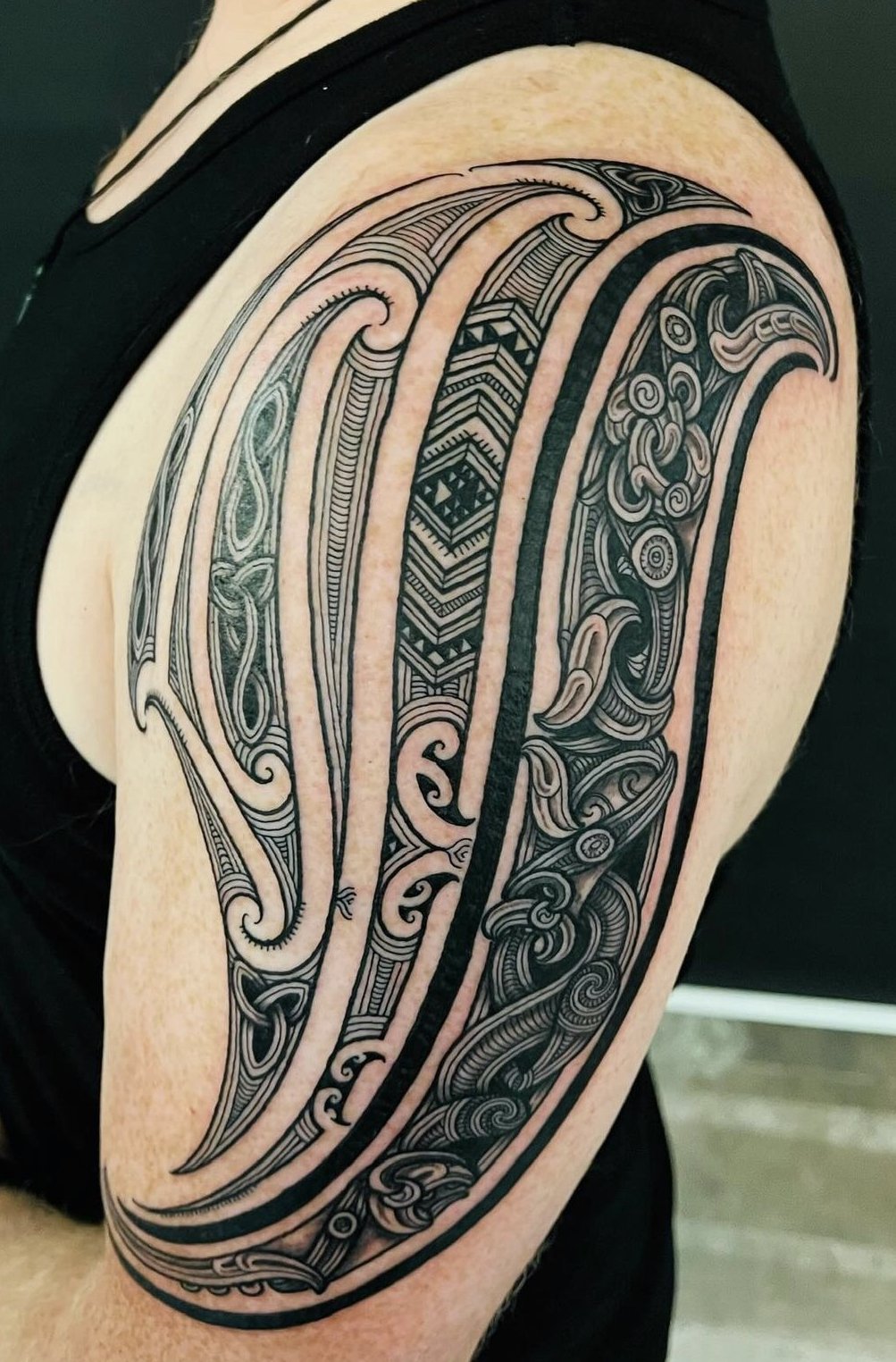 tribal leg tattoos for men 0057