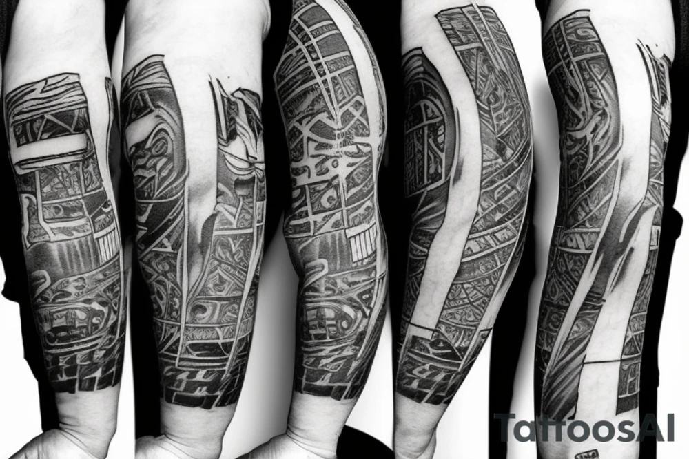 tribal leg tattoos for men 0063