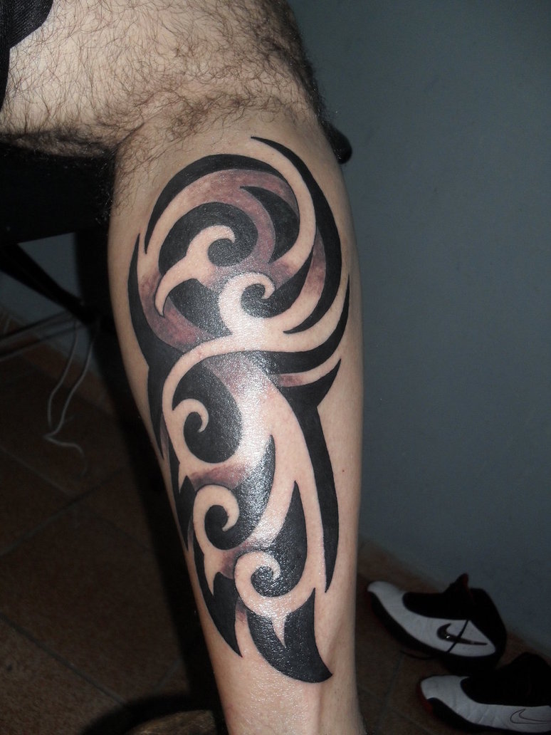 tribal leg tattoos for men 0065