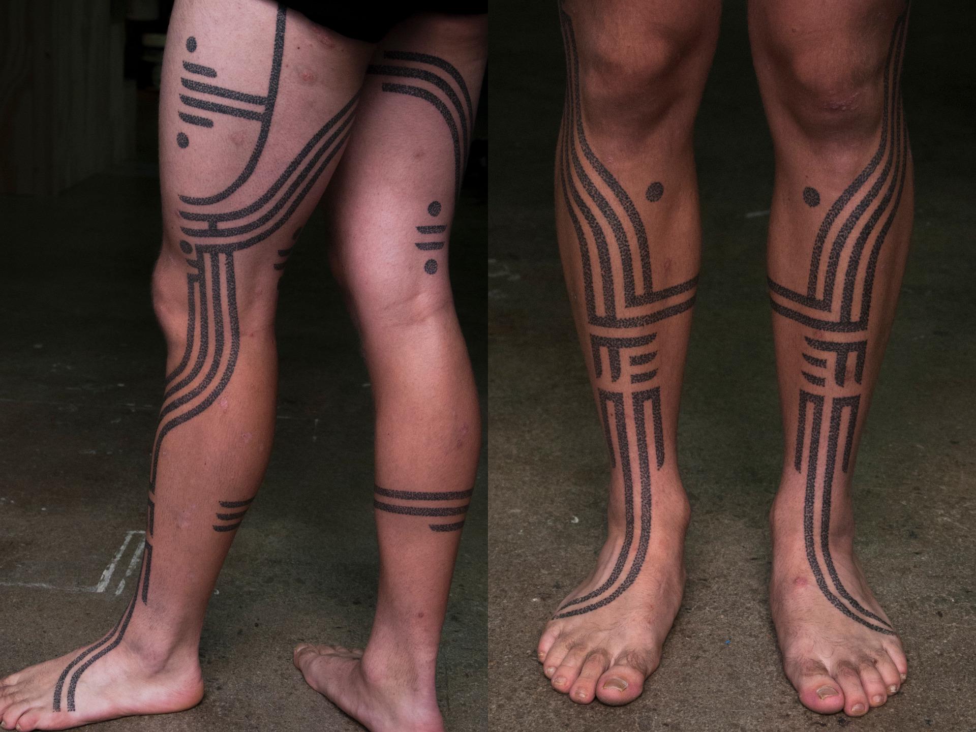 tribal leg tattoos for men 0068