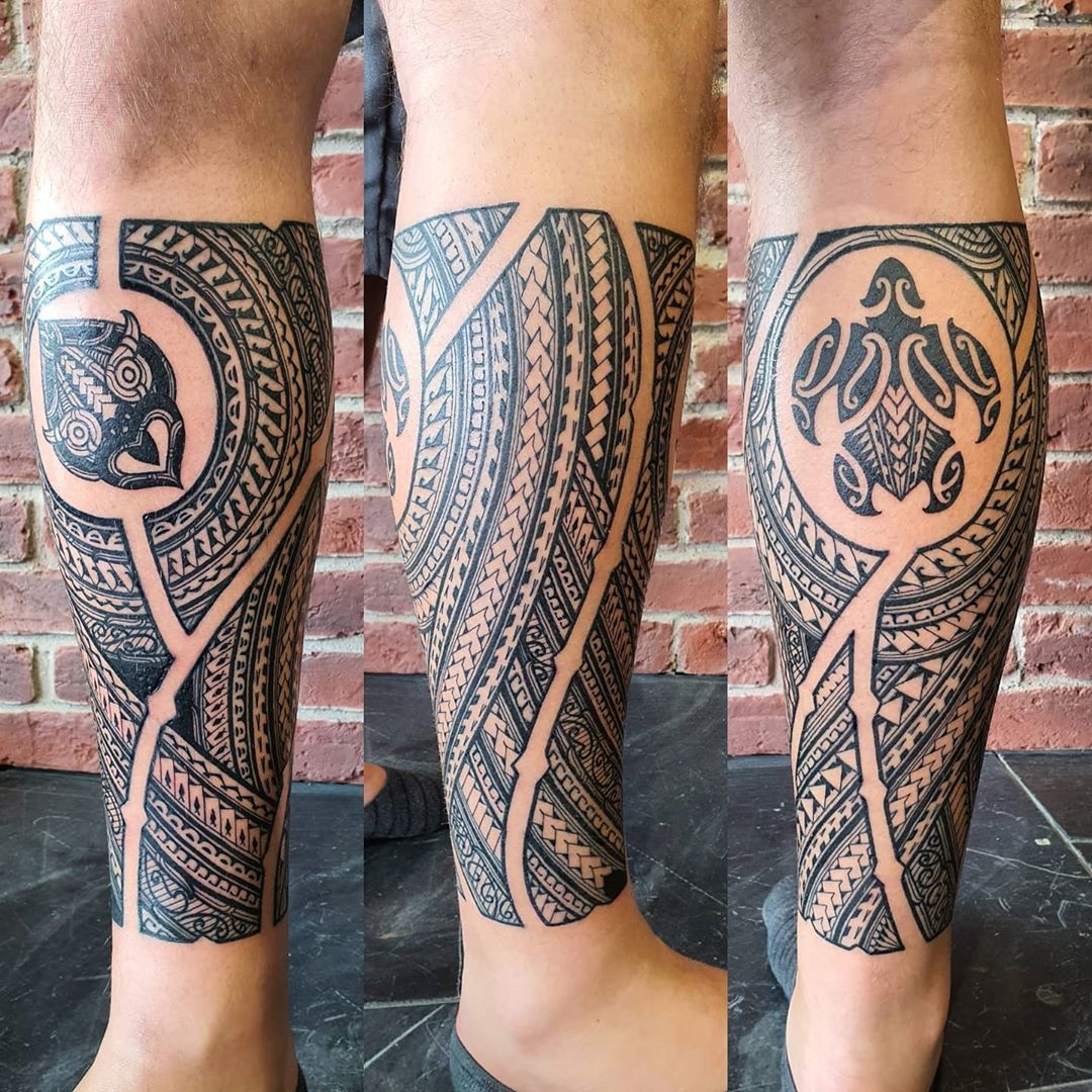 tribal leg tattoos for men 0071