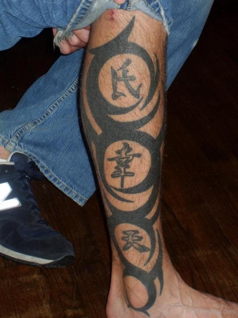 tribal leg tattoos for men 0078