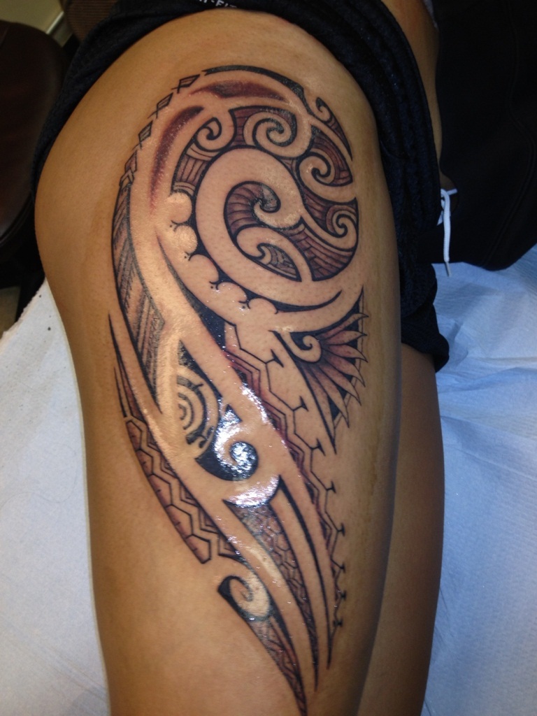 tribal leg tattoos for men 0086