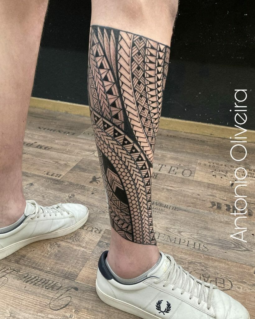 tribal leg tattoos for men 0093