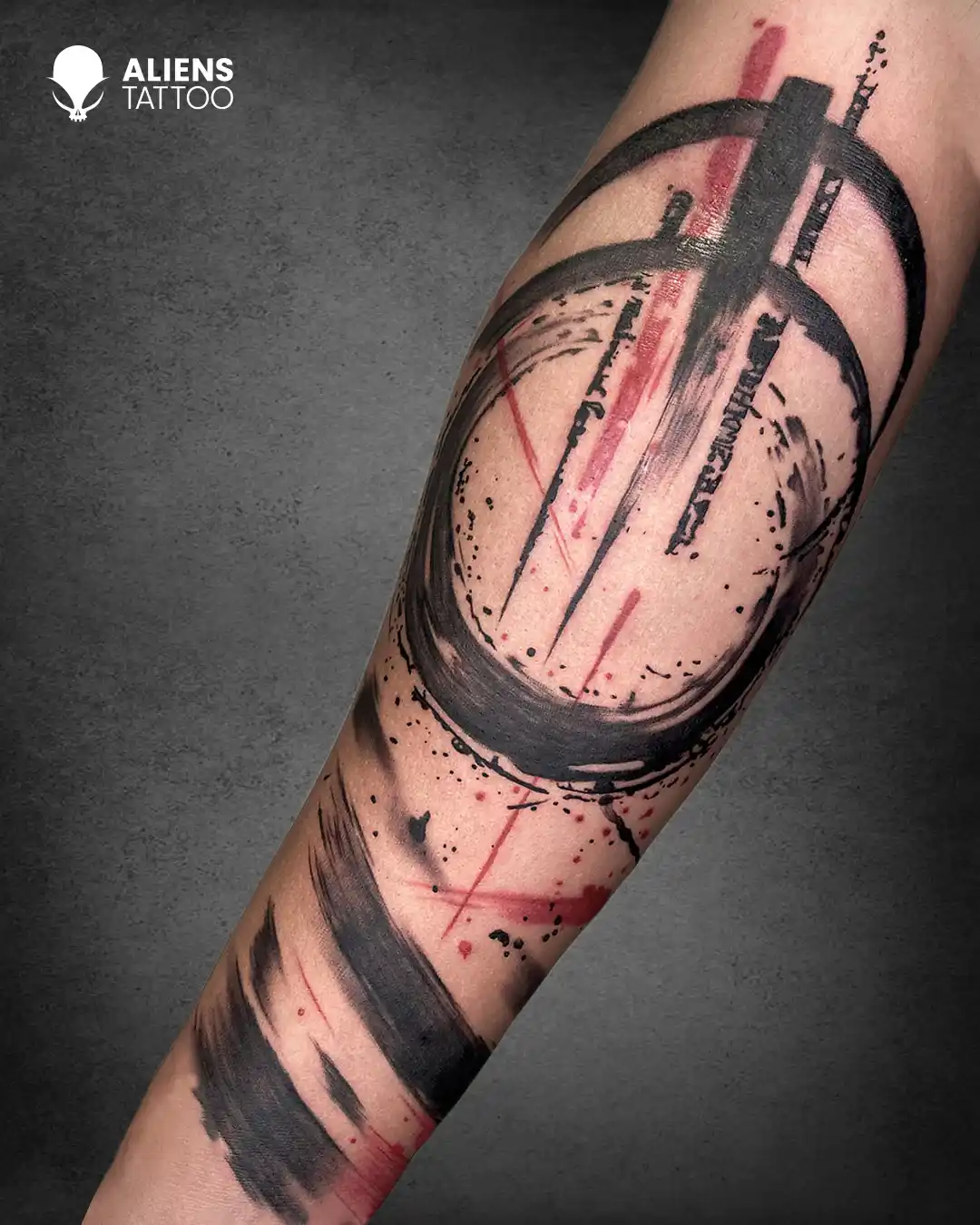 unique abstract tattoos for men