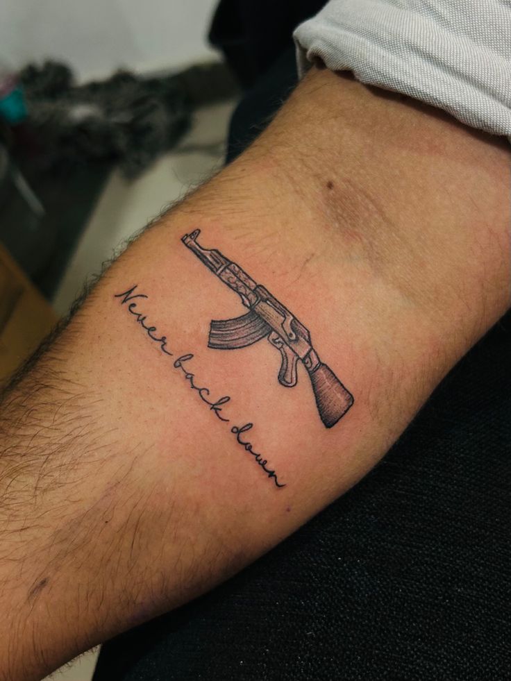 unique ak 47 tattoos for men styles