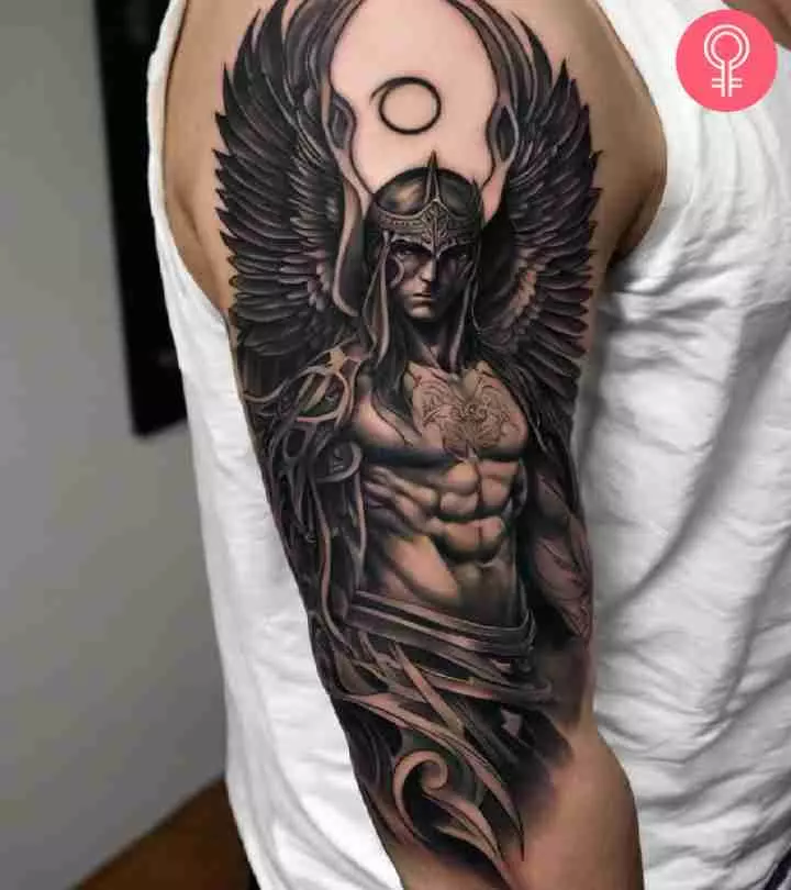 unique angel tattoos for men forearm styles