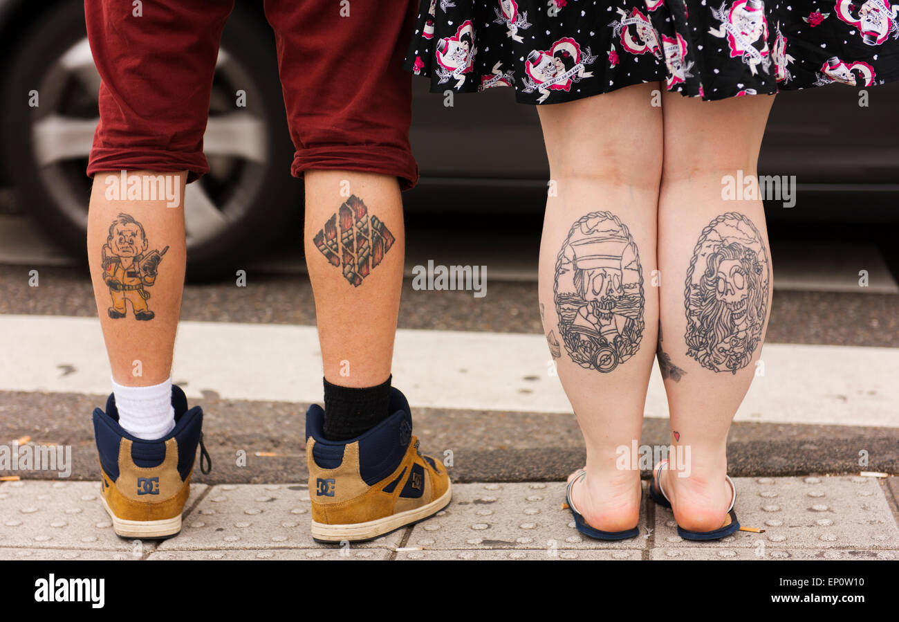 unique calf tattoo styles for men