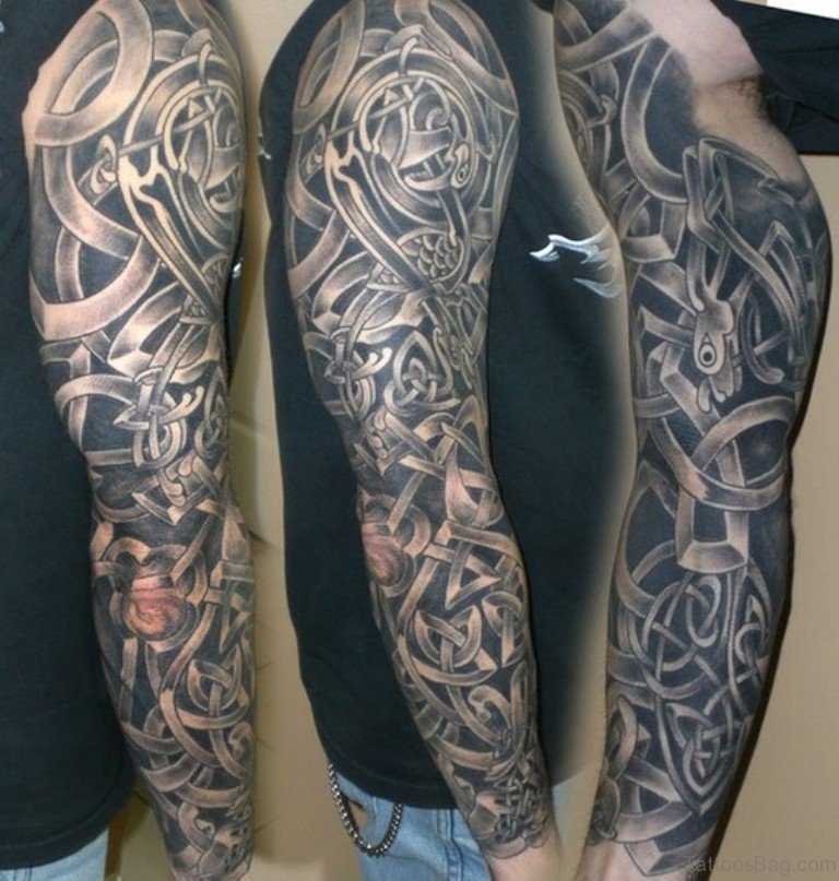 unique celtic sleeve tattoos for men