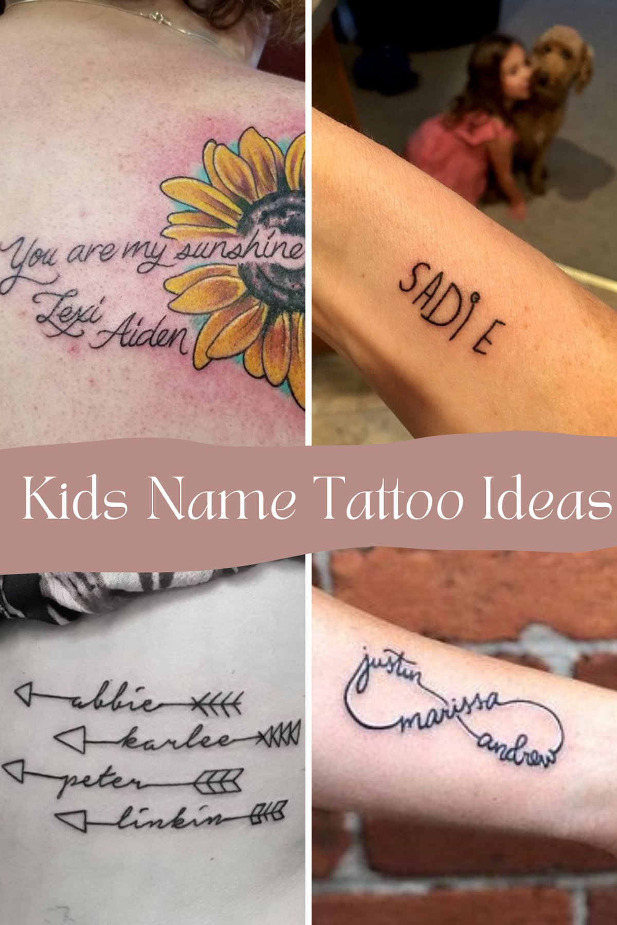 unique childrens name tattoos for men