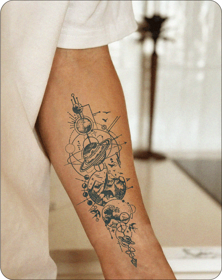 unique compass forearm tattoos for men