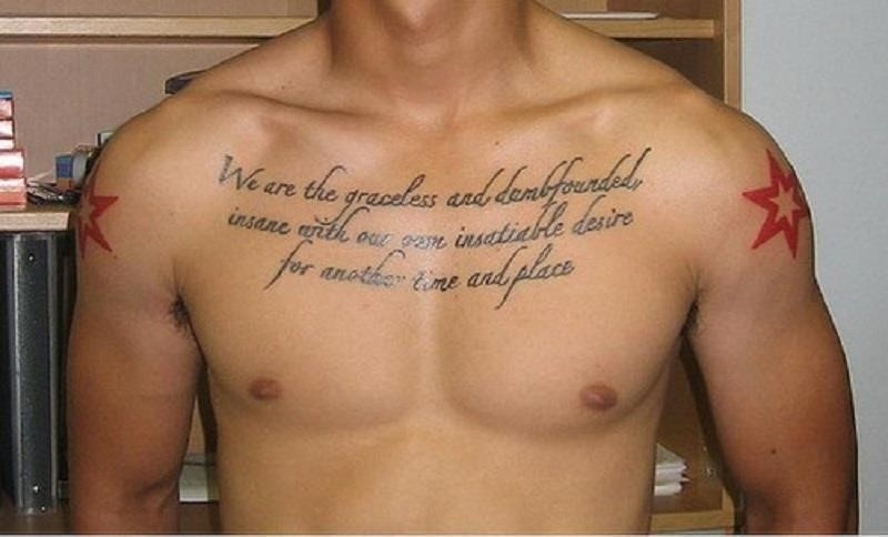 unique cursive tattoos for men