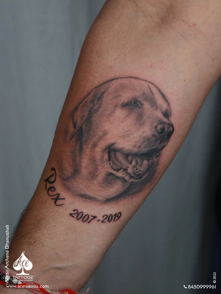 unique dog tattoos for men