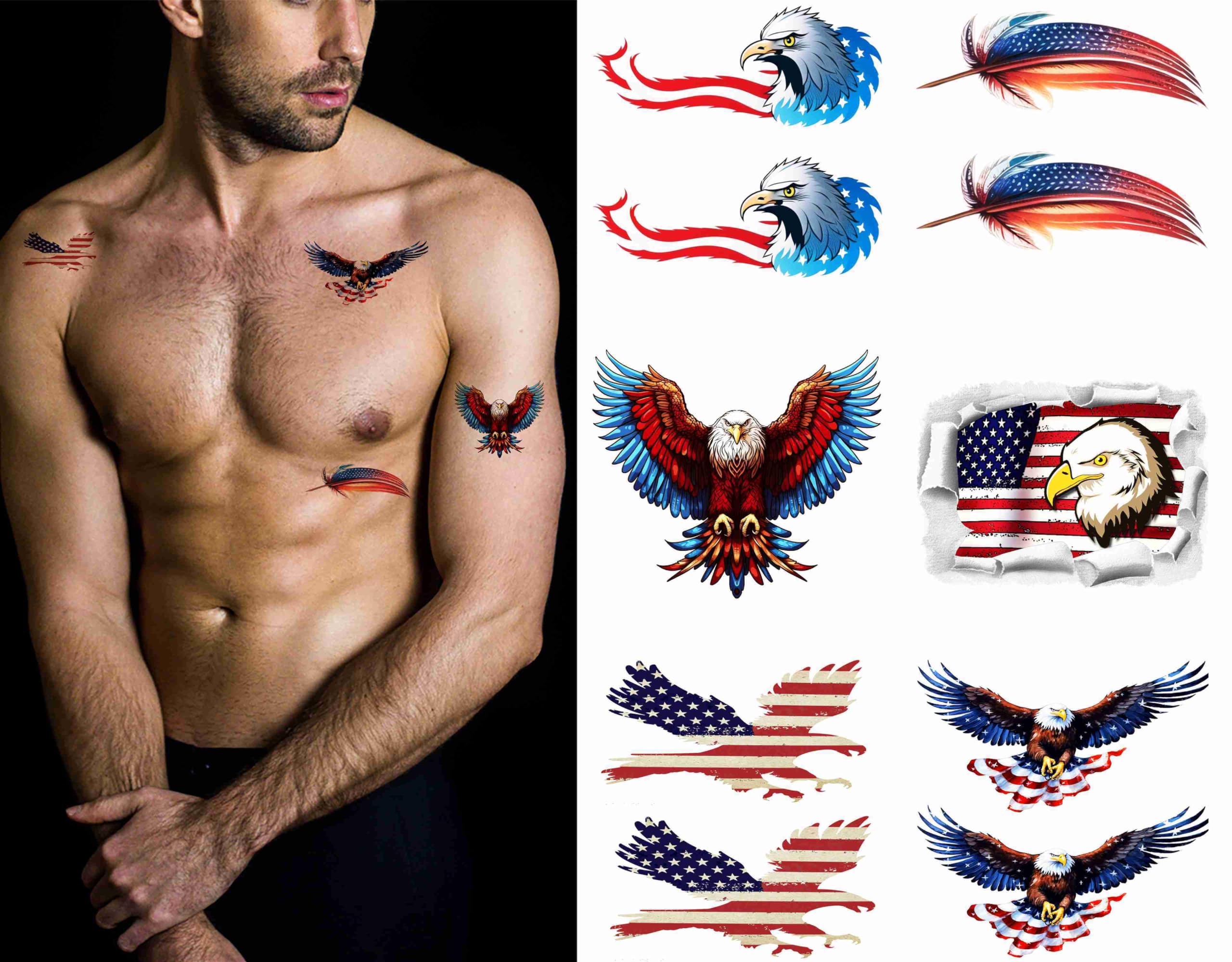 unique flag tattoos for men