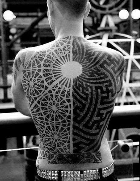 unique geometric tattoos for men