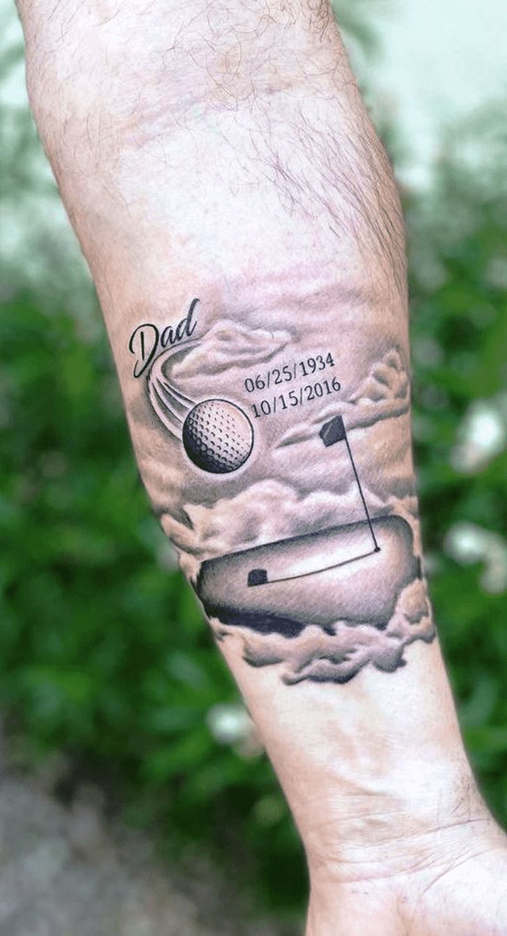 unique golf tattoos for men