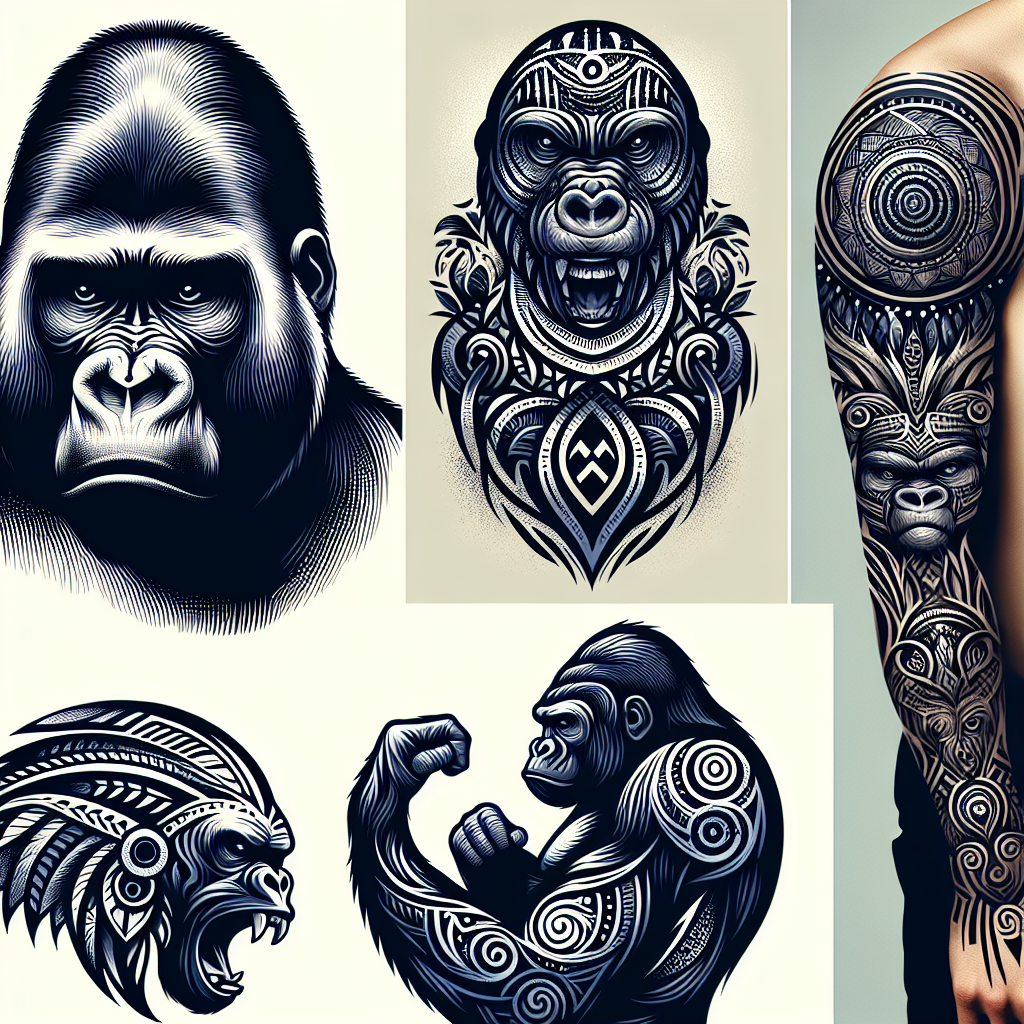 unique gorilla tattoos for men styles