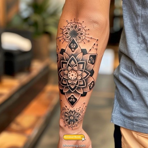 unique Mandala tattoos for men