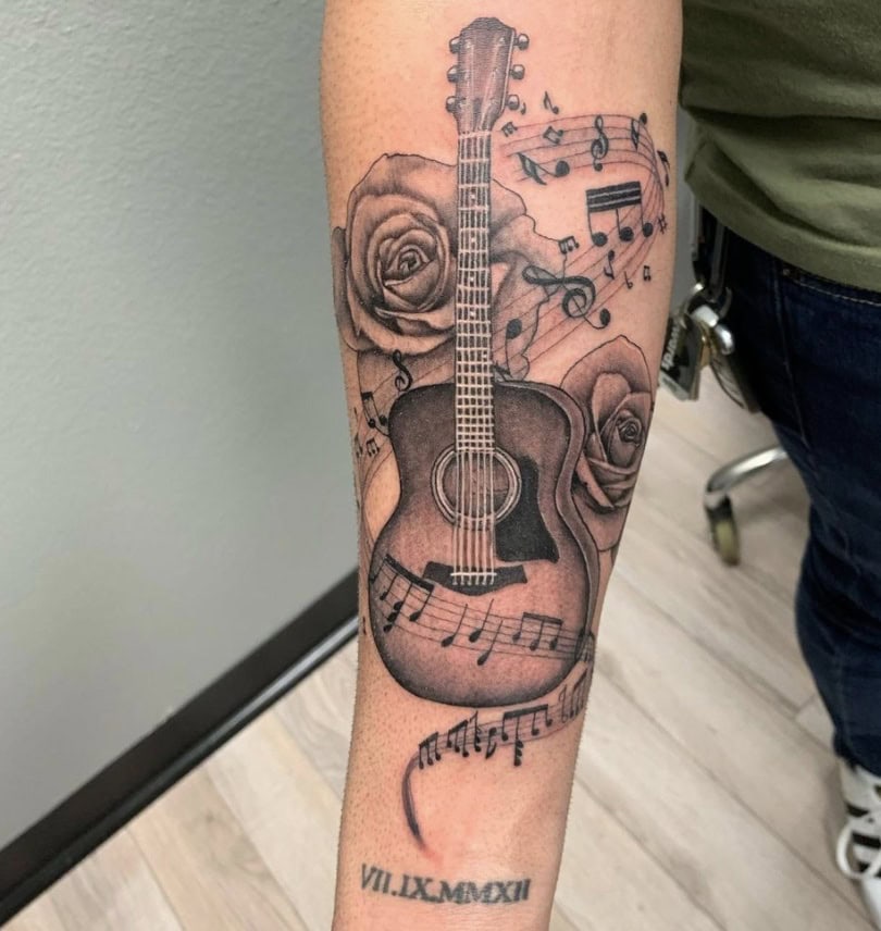 unique music tattoos for men