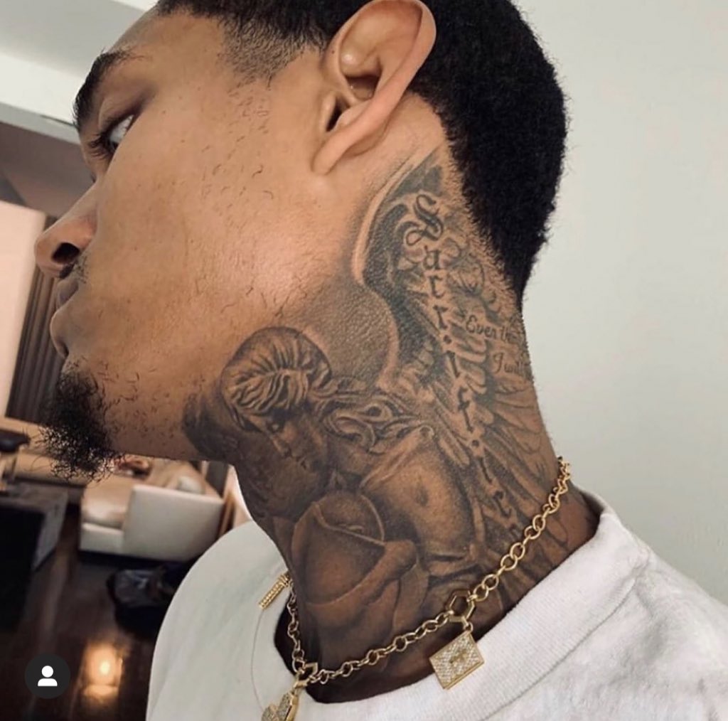 unique neck tattoos for black men