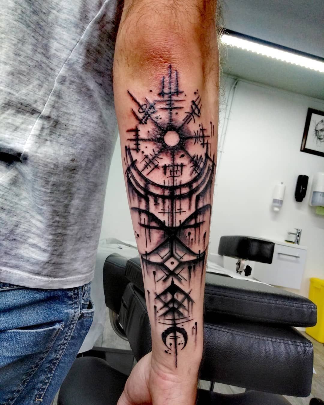 unique nordic forearm tattoos for men