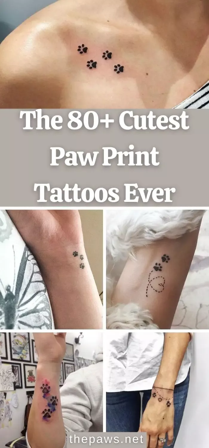 unique paw print tattoos for men inspiration