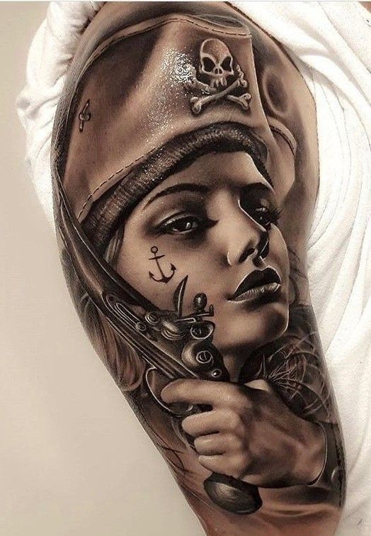 unique Pirate tattoos for men