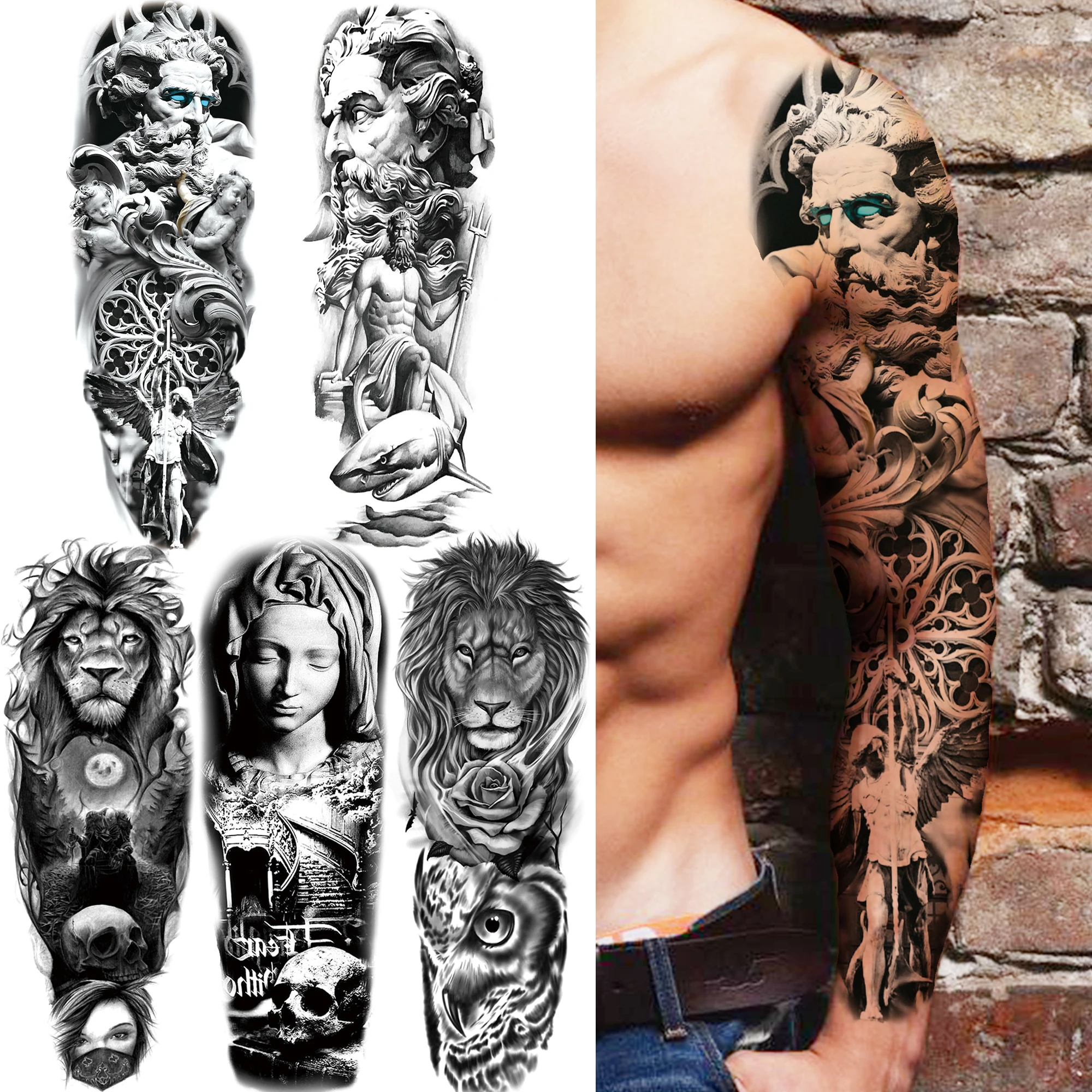 unique placements for greek god tattoos for men