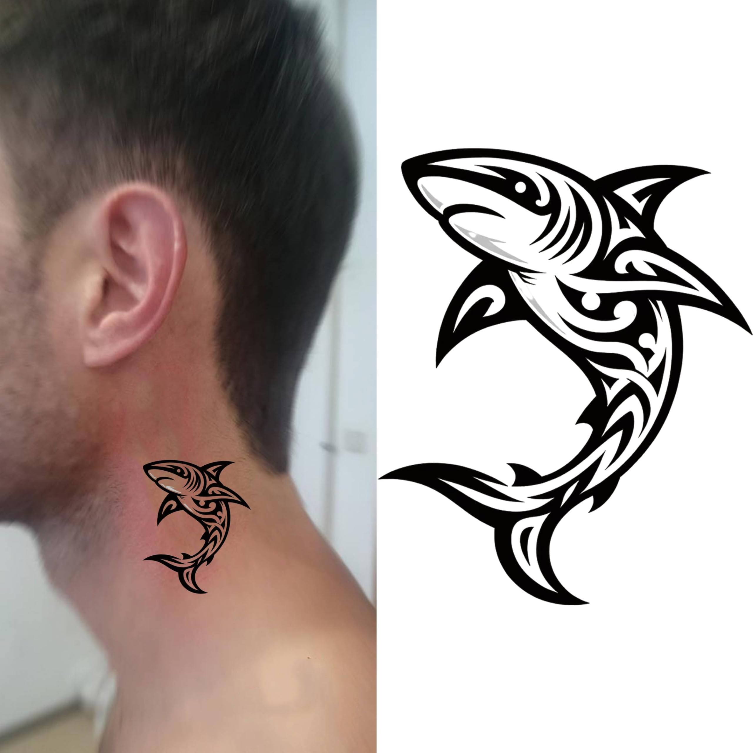 unique shark tattoos for men