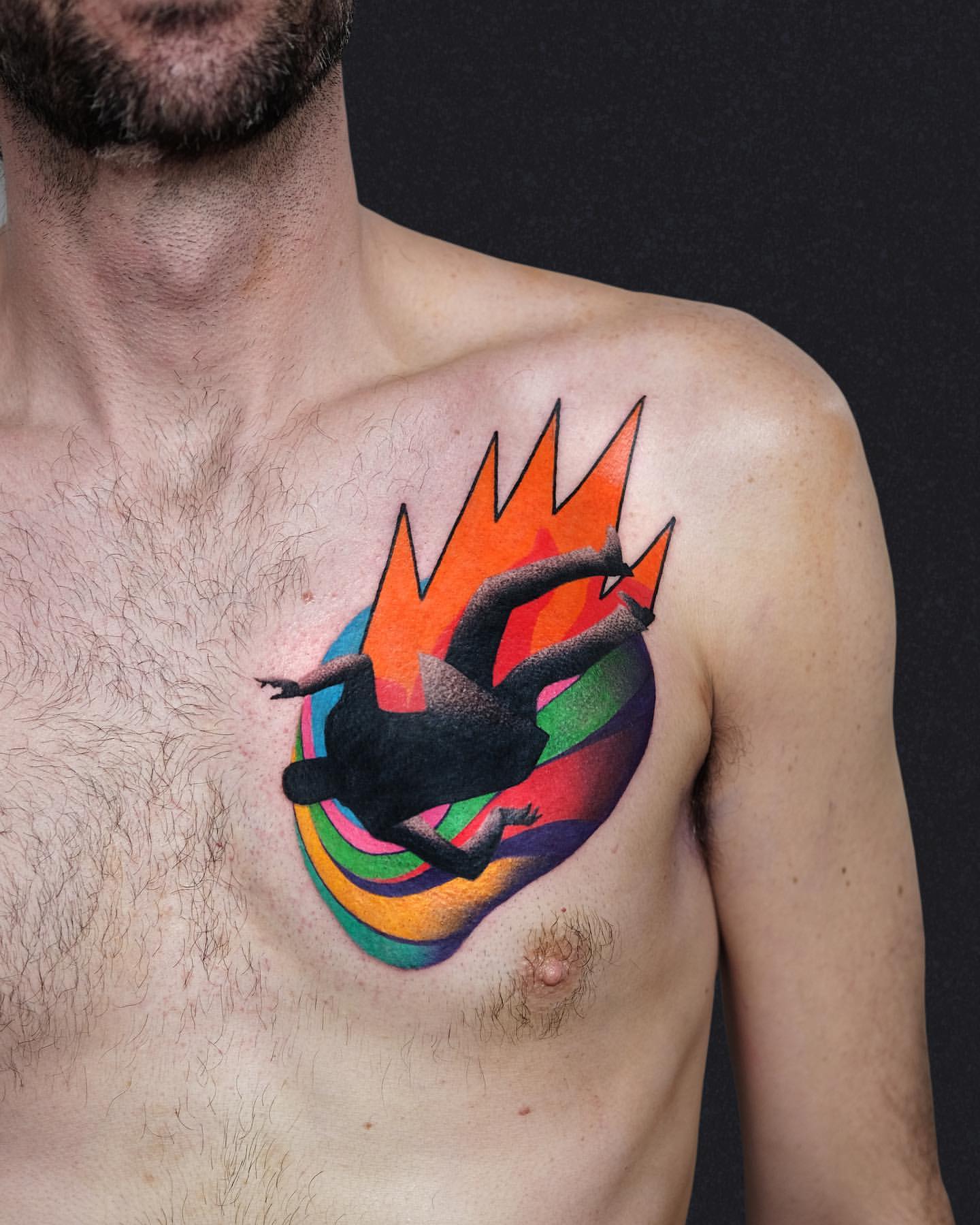 unique small chest tattoos for men